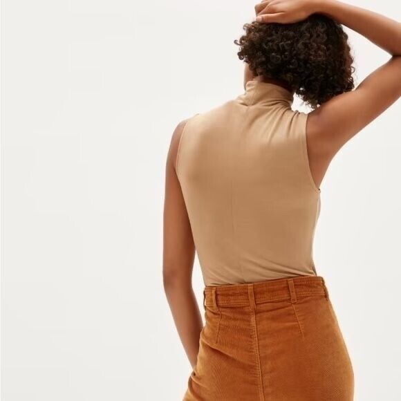 Everlane Luster Mock Neck Tank Bodysuit - Picture 6 of 8